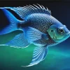 Blue Fish Diamond Painting