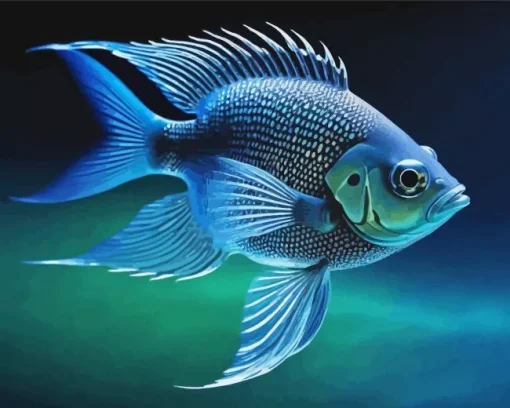 Blue Fish Diamond Painting