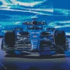 Blue Formula 1 Car Diamond Painting