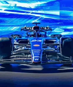 Blue Formula 1 Car Diamond Painting