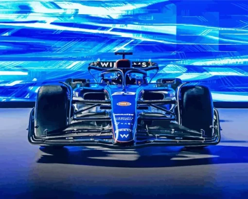 Blue Formula 1 Car Diamond Painting