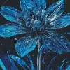 Blue Glass Flower Diamond Painting