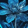 Blue Glass Flower Diamond Painting