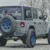 Blue Gray Jeep Diamond Painting