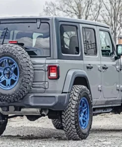 Blue Gray Jeep Diamond Painting