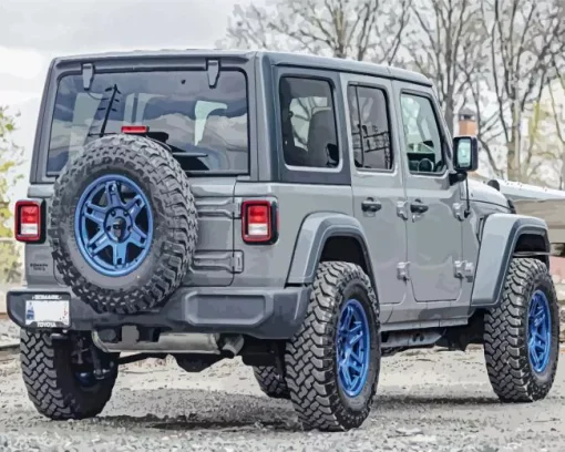 Blue Gray Jeep Diamond Painting