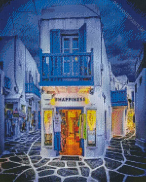 Blue Greece Diamond Painting