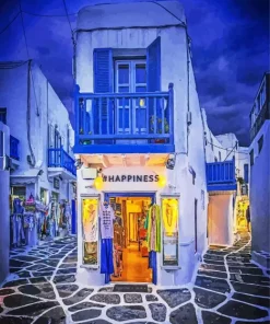 Blue Greece Diamond Painting