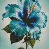 Blue Hawaiian Hibiscus Diamond Painting