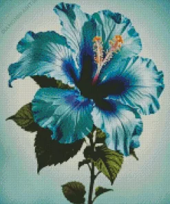 Blue Hawaiian Hibiscus Diamond Painting