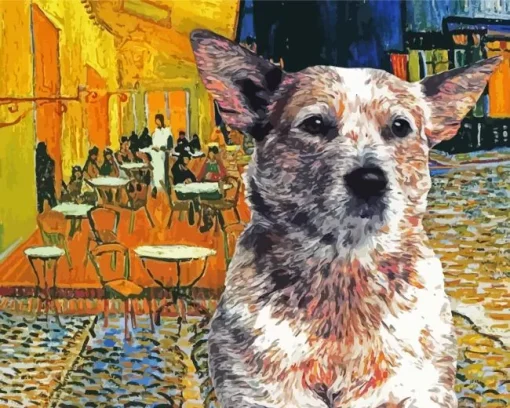 Blue Heeler Cafe Terrace Diamond Painting