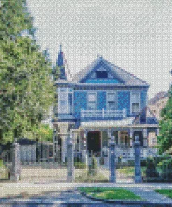 Blue House New Orleans Diamond Painting