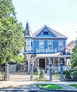 Blue House New Orleans Diamond Painting