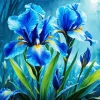 Blue Iris Diamond Painting