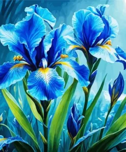 Blue Iris Diamond Painting