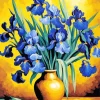 Blue Iris Vase Diamond Painting