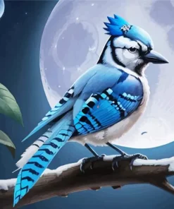 Blue Jay Bird Diamond Painting