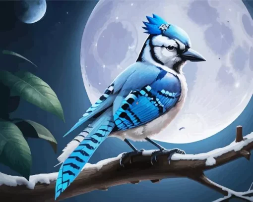 Blue Jay Bird Diamond Painting