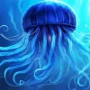 Blue Jellyfish Diamond Painting