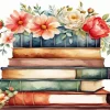 Books With Flowers Diamond Painting