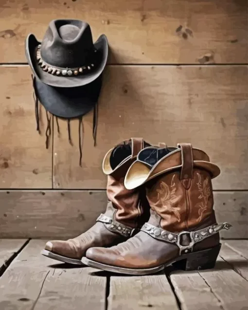 Boots And Cowboy Hat Diamond Painting