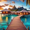 Bora Bora Huts Diamond Painting