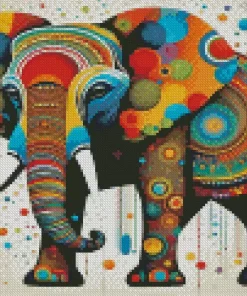 Colorful Elephant Art Diamond Painting