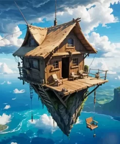 Cool Flying House Diamond Painting