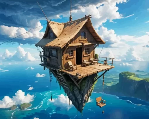 Cool Flying House Diamond Painting