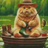 Cute Fat Orange Cat Diamond Painting