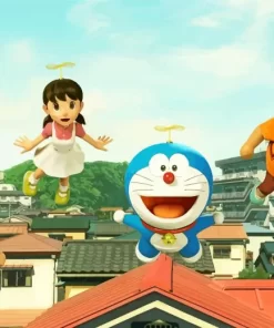 Cute Flying Doraemon Diamond Painting