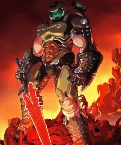 Doomguy Doom Diamond Painting