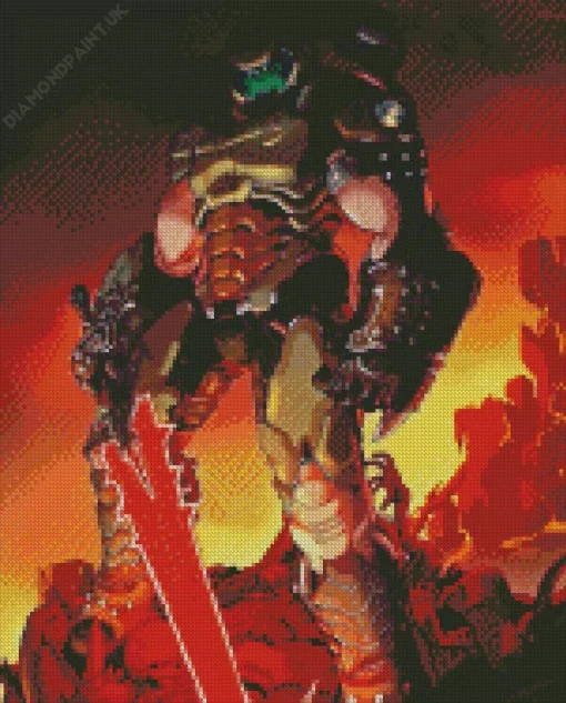 Doomguy Doom Diamond Painting