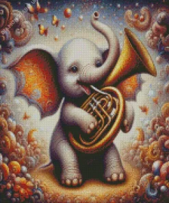 Elephant Tuba Diamond Painting