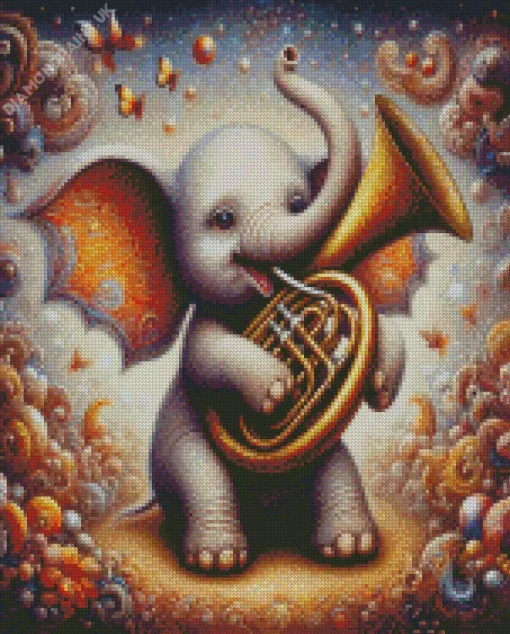 Elephant Tuba Diamond Painting