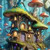 Fairy Mushroom House Diamond Painting