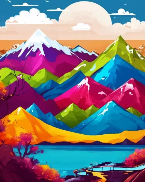 Fantasy Mountains Diamond Painting