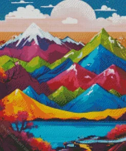 Fantasy Mountains Diamond Painting