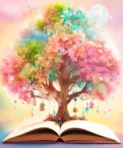 Fantasy Tree Book Diamond Painting