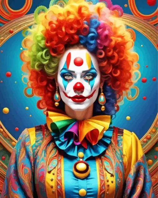 Female Clown Art Diamond Painting