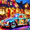 Floral Volkswagen Diamond Painting