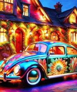 Floral Volkswagen Diamond Painting