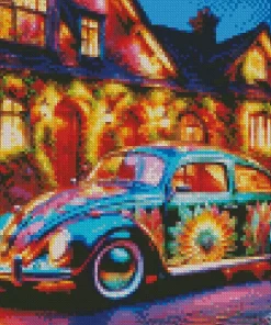 Floral Volkswagen Diamond Painting