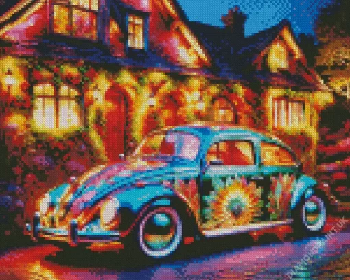 Floral Volkswagen Diamond Painting