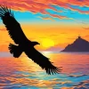 Flying Eagle Silhouette Diamond Painting