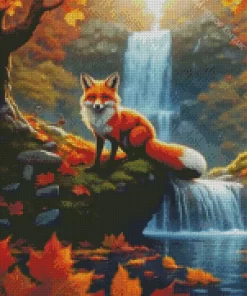 Fox In Fall Diamond Painting