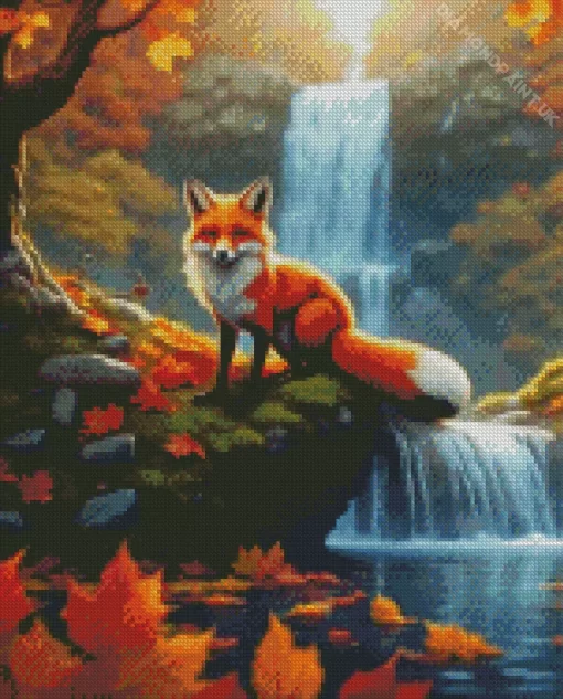 Fox In Fall Diamond Painting