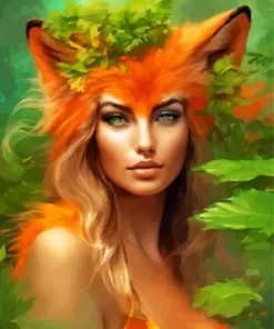 Fox Woman Art Diamond Painting