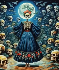 Frida Kahlo Skull Diamond Painting