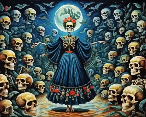 Frida Kahlo Skull Diamond Painting